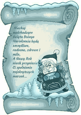 Mikołaj z życzeniami na Boże Narodzenie